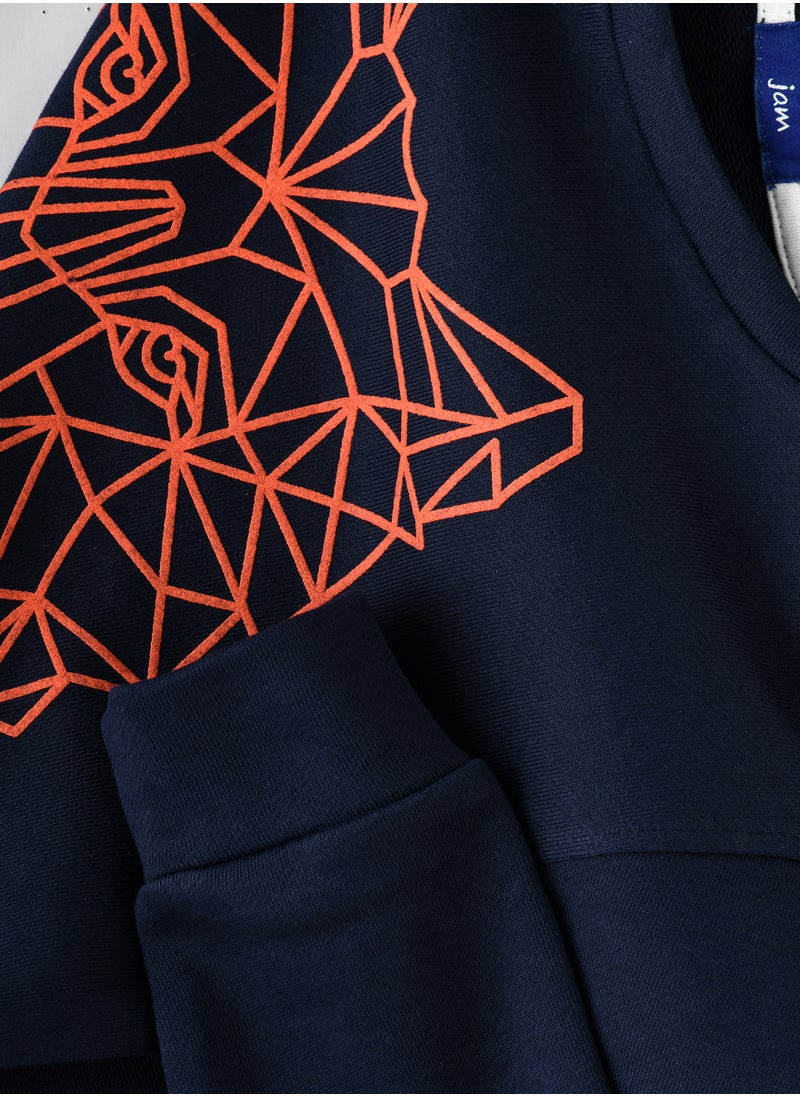 JAM Boys' Geometric Wolf Graphic Sweatshirt  - Image 4