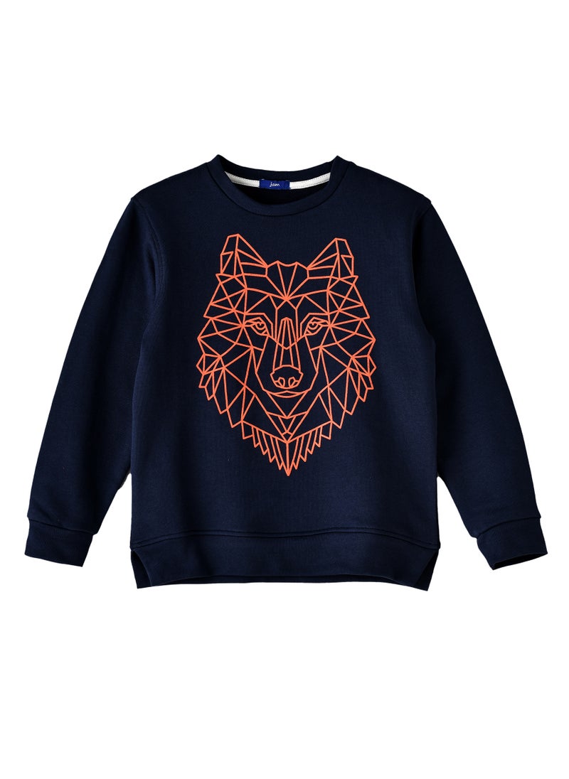 JAM Boys' Geometric Wolf Graphic Sweatshirt  - Image 1