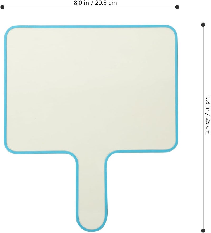 Hanging space save Double-Sided Handheld Answer Whiteboard Paddle, Erasable Quick Response Writeable Board for Classroom Interaction, Teaching Prop in Blue, Processed natural substance - Image 2