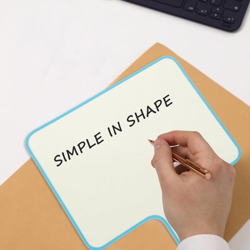 Hanging space save Double-Sided Handheld Answer Whiteboard Paddle, Erasable Quick Response Writeable Board for Classroom Interaction, Teaching Prop in Blue, Processed natural substance - Image 4