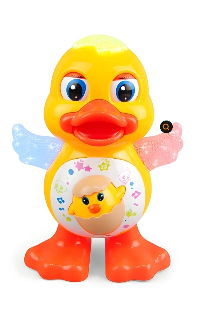 Kurtzy Dancing Duck With Music Flashing Lights And Real Action Fun Toy For Kids 19x10.5x10.5cm - Image 1