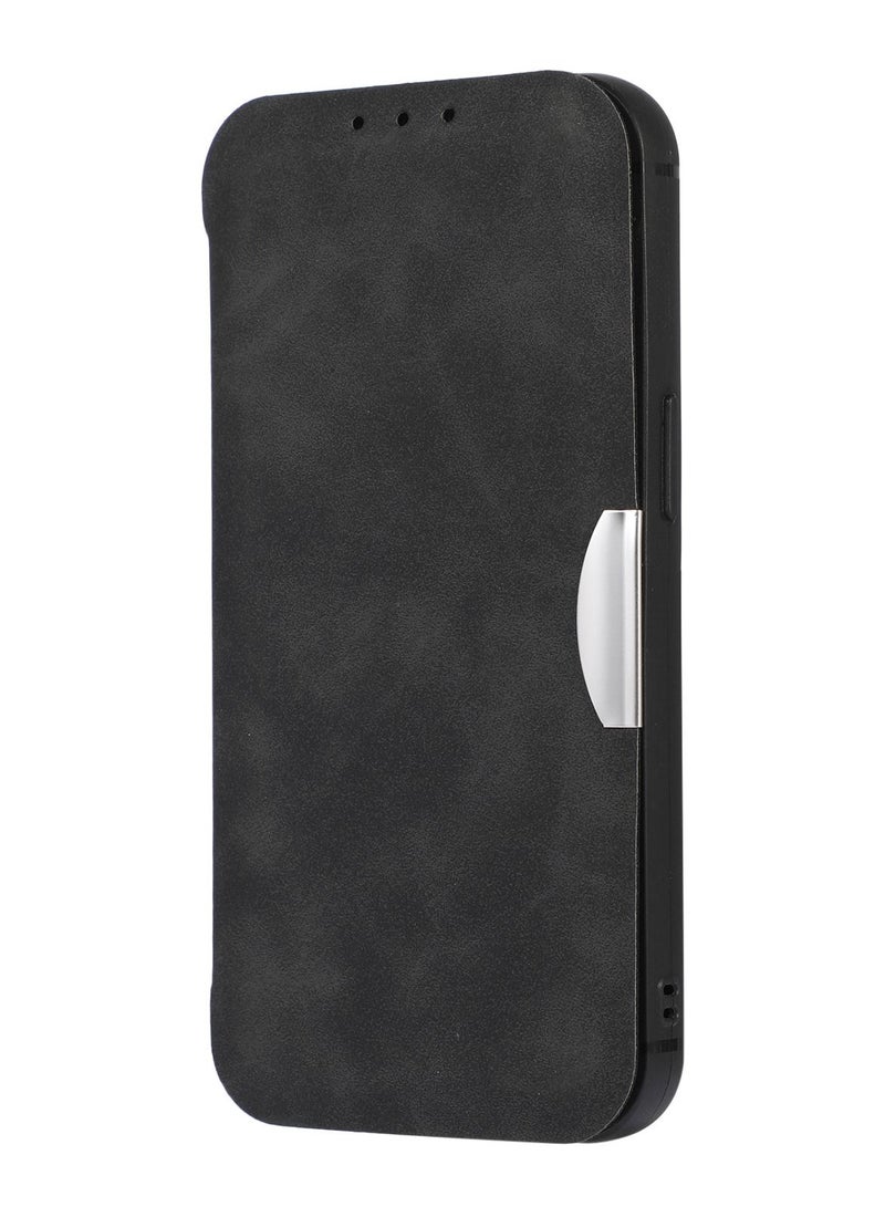 Suteni Flip Cover Leather Protective Hidden Card Slots Phone Case for iPhone