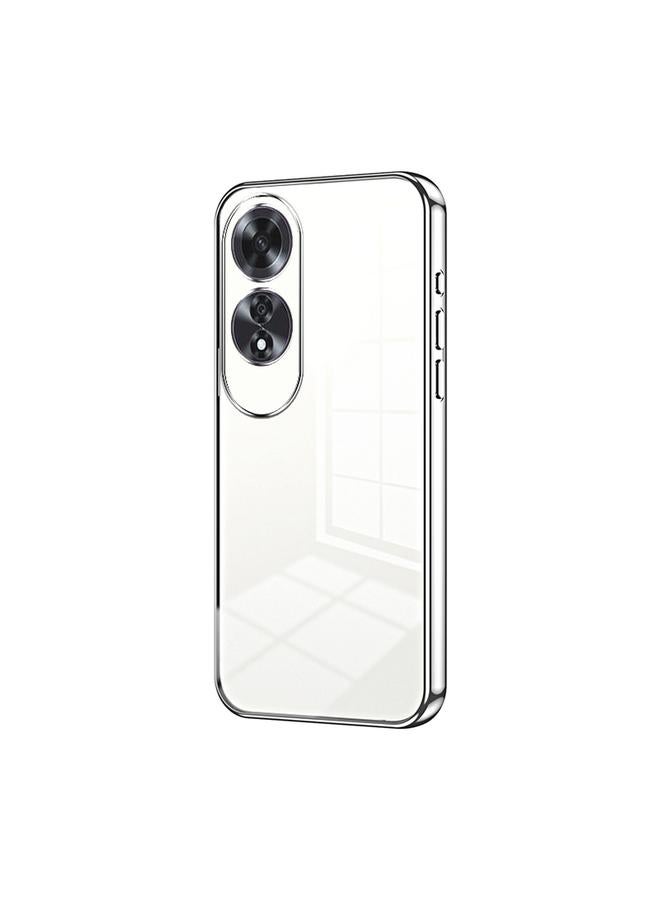 S-TOP Case For OPPO A60 Transparent Plating Fine Hole Phone Case - Image 1