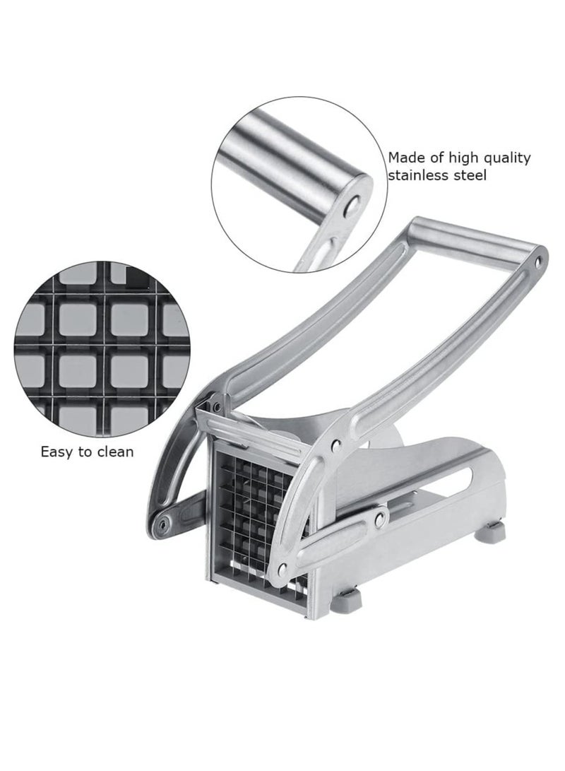 ECVV قطاعة بطاطس، قاطع بطاطس فولاذي مقاوم للصدأ فعال، قاطع خضار، مساعد مطبخ لقطاعة البطاطس - Image 5