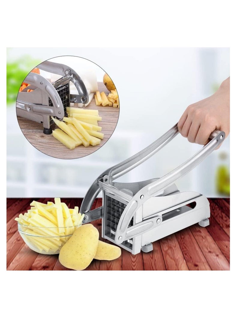 ECVV قطاعة بطاطس، قاطع بطاطس فولاذي مقاوم للصدأ فعال، قاطع خضار، مساعد مطبخ لقطاعة البطاطس - Image 2