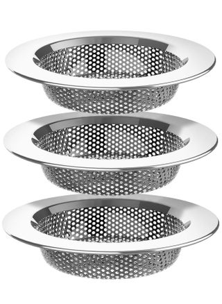 3-Piece Stainless Steel Kitchen Sink Strainer Removable Heavy-Duty Drain Filter Perfect for Kitchen Bathroom Basin Laundry Stop Hair Disposal Waste , Chrome - pzsku/ZE239A9AFB546EFB232AFZ/45/_/1704968210/c58a0654-bc46-47c7-a6be-1056fbc3799a