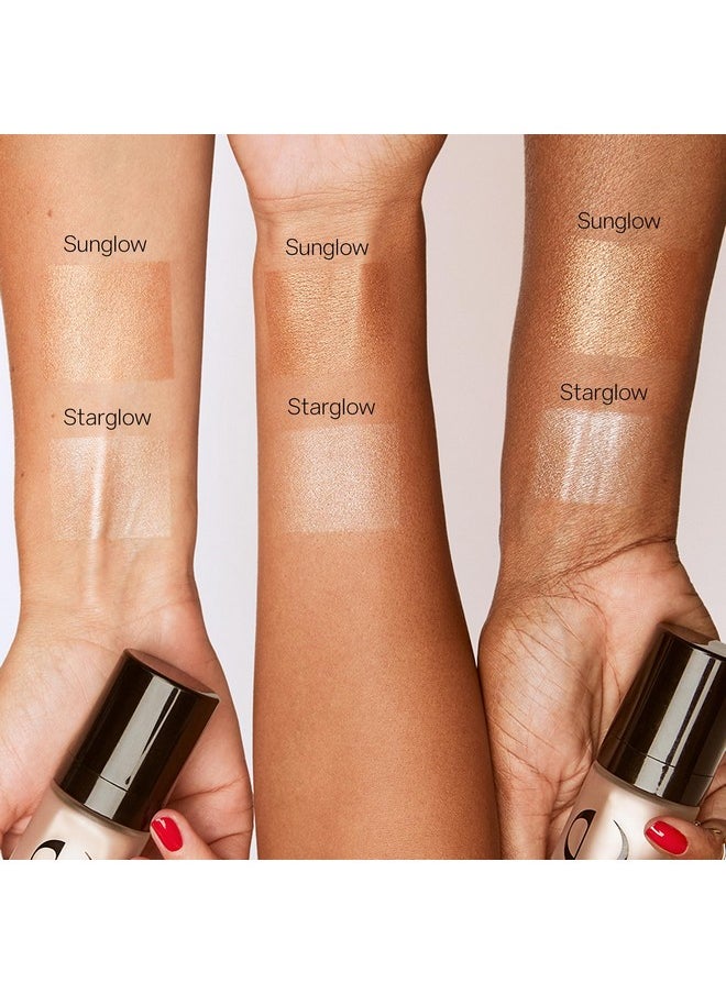Saie - Glowy Super Gel Lightweight Illuminator Luminizer For Glowing Skin, Wear Alone Or Under Makeup Sunglow (1 Fl Oz) - Image 1