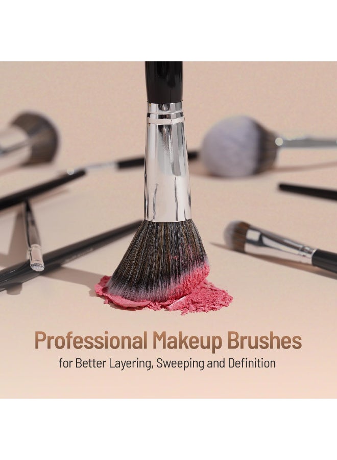 Swiss Beauty Professional Makeup Brush Set, 12Pcs - Transparent - Image 4