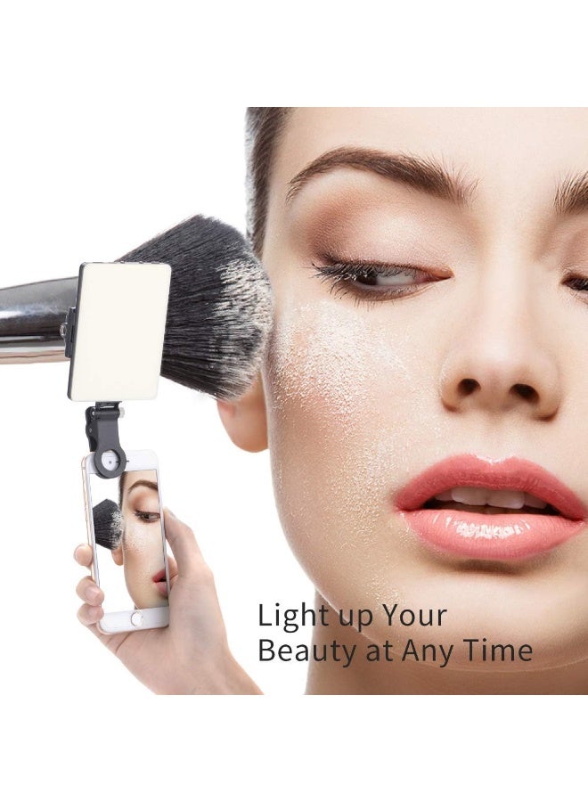 Meishida High Power 60 LED Rechargeable Clip Fill Video Light with Front & Back Clip, Adjustable 3 Light Modes & 10 Brightness Levels for Phone, iPhone, iPad, Laptop, Perfect for Makeup, Vlog, Selfie - Image 5