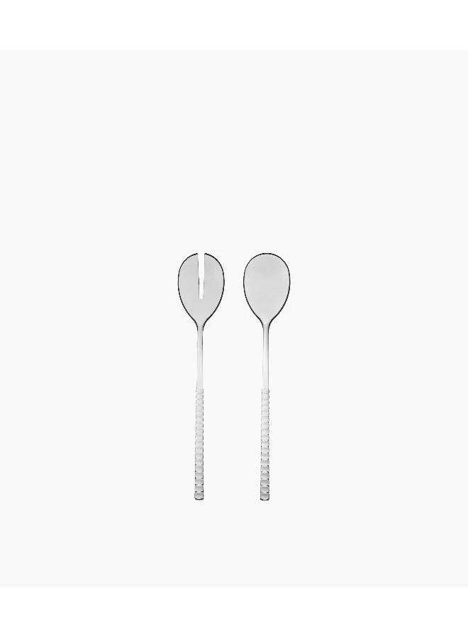 Baci milano Chic And Zen Acrylic Salad Cutlery - Clear