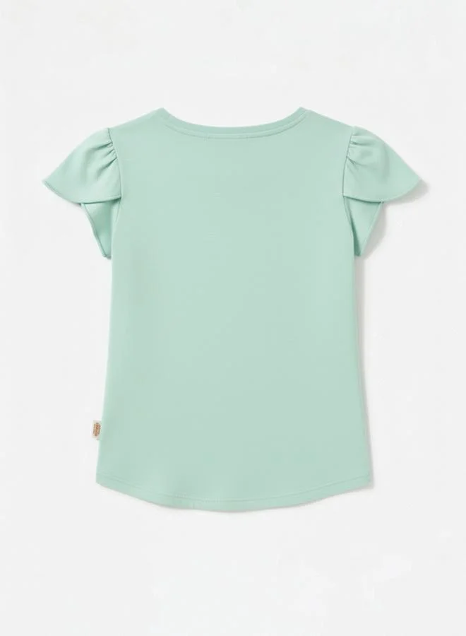 Looney Tunes Graphic Print Round Neck Fashion T-shirt