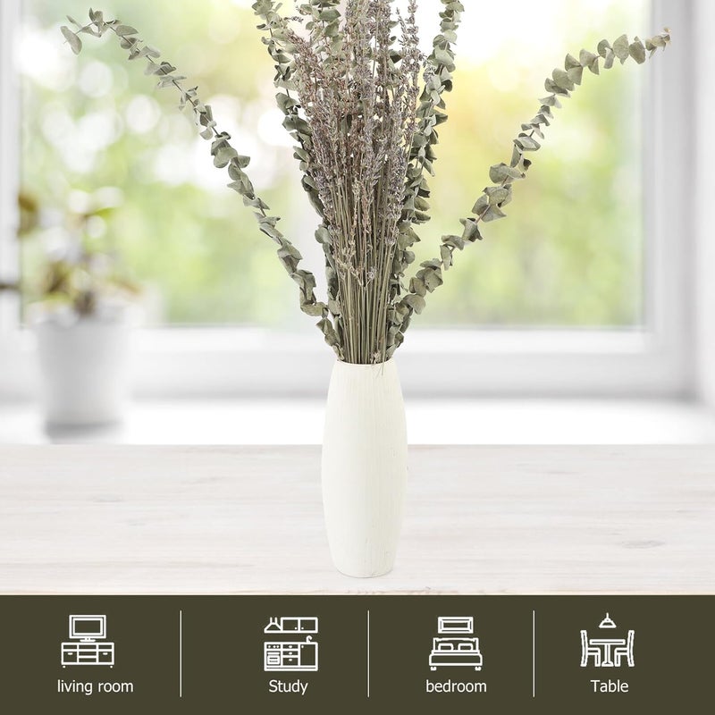 KALLORY Eucalyptus Leaf and Lavender Dried Flower Bouquet Natural Eucalyptus Stems and Dried Lavender Bunch for Home Decor Floral Arrangement and Craft Decoration 12 Leaves with 40g - Image 5