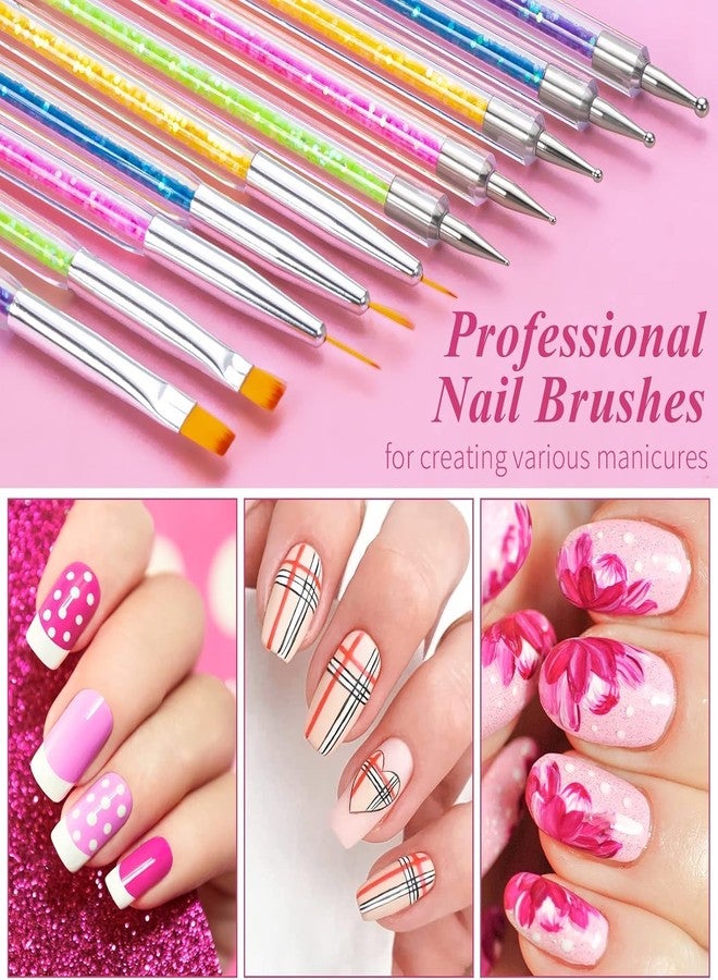 روبي فيس مجموعة فرش رسم الأظافر من روبي فيس، تتضمن فرشاة رسم الأظافر، قلم تنقيط، وفرشاة إسفنجية مزدوجة الرأس لتزيين الأظافر بدقة. - Image 2