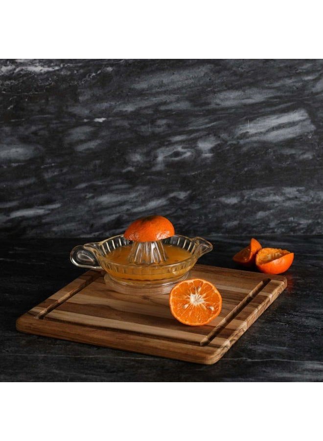 Teakhaus Cutting Board With Juice Canal - Square Teak Wood Serving Board (12 x 12 x .55 in.) - - Image 4