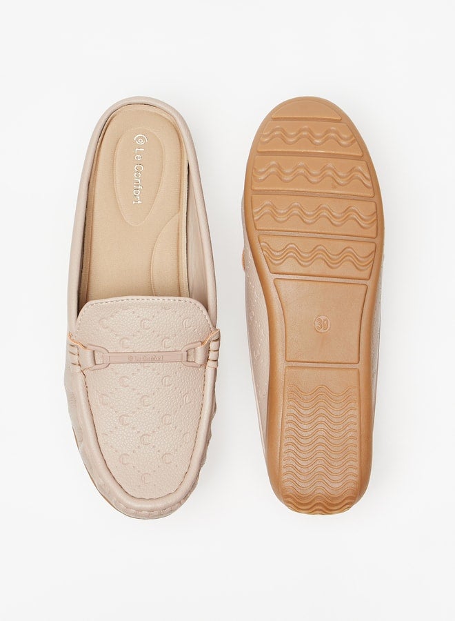 Le Confort Women's Monogram Embossed Slip-On Mules  - Image 4