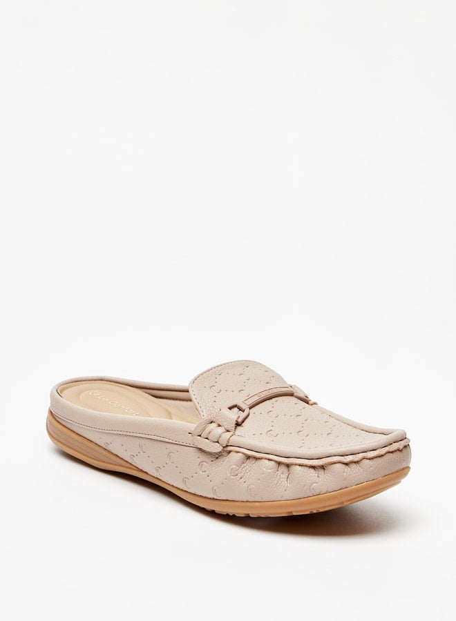 Le Confort Women's Monogram Embossed Slip-On Mules  - Image 1