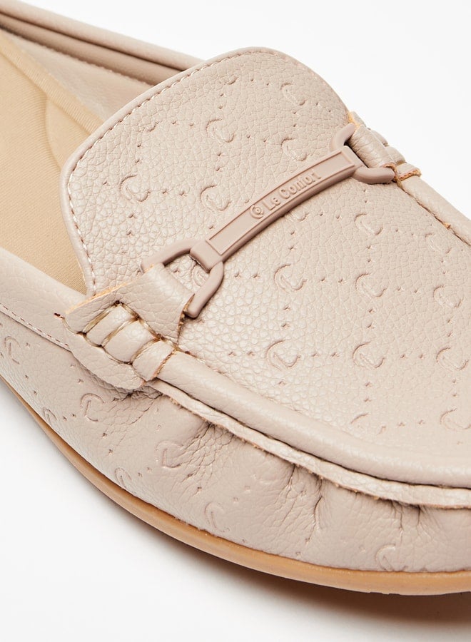 Le Confort Women's Monogram Embossed Slip-On Mules  - Image 5