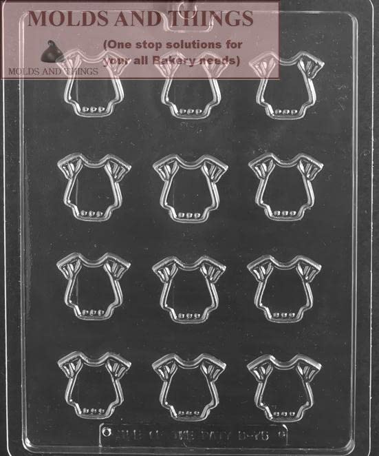MOLDS AND THINGS Baby Outfit Baby onesie Baby suite chocolate candy mold Baby shower chocolate candy mold Wiith © molding Instructions - Image 4