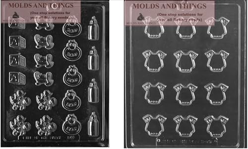 MOLDS AND THINGS Baby Outfit Baby onesie Baby suite chocolate candy mold Baby shower chocolate candy mold Wiith © molding Instructions - Image 3