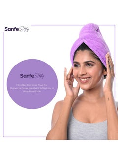 Sanfe Selfly Stunner Microfiber Hair Wrap Towel, White  - Image 2