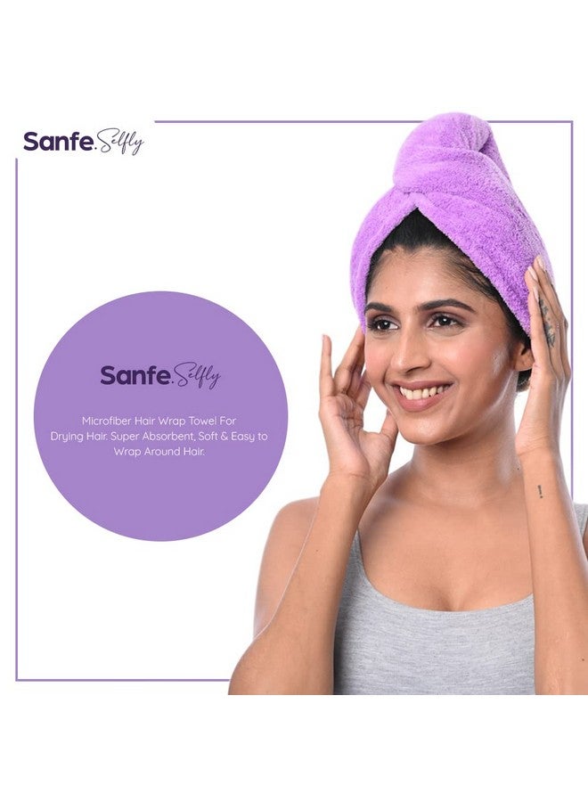 Sanfe Selfly Stunner Microfiber Hair Wrap Towel, White - Image 2