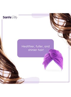 Sanfe Selfly Stunner Microfiber Hair Wrap Towel, White  - Image 5