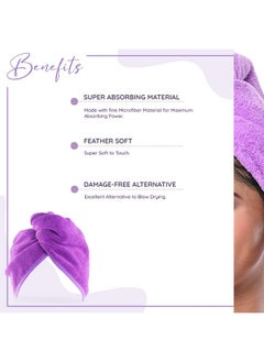 Sanfe Selfly Stunner Microfiber Hair Wrap Towel, White  - Image 3