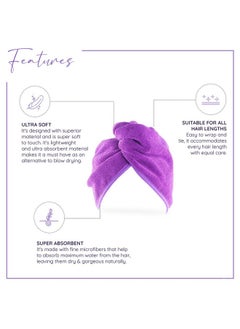 Sanfe Selfly Stunner Microfiber Hair Wrap Towel, White  - Image 4