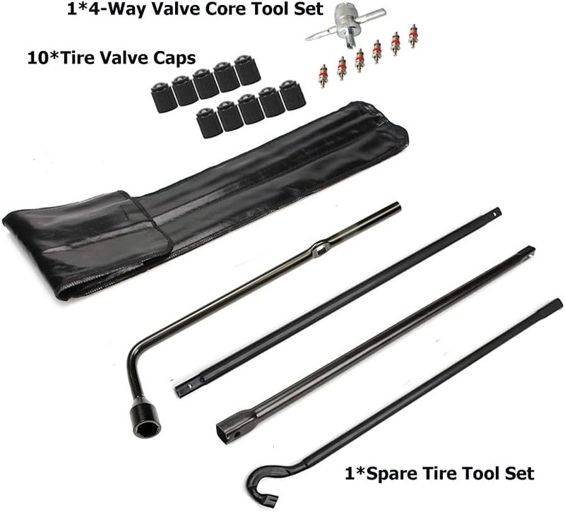 Dr.Roc Compatible with Spare Tire Tool Kit with Tire Jack Handle and Wheel Lug Wrench 2007-2021 Toyota Tundra 2008-2021 Toyota Sequoia - Image 2