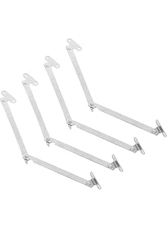 Heavy Duty Iron Folding Cabinet Hinges Adjustable Support Bracket 4 Pack - Image 1