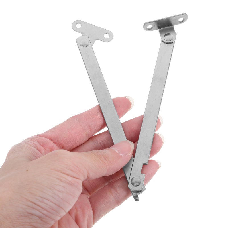 Heavy Duty Iron Folding Cabinet Hinges Adjustable Support Bracket 4 Pack - Image 4