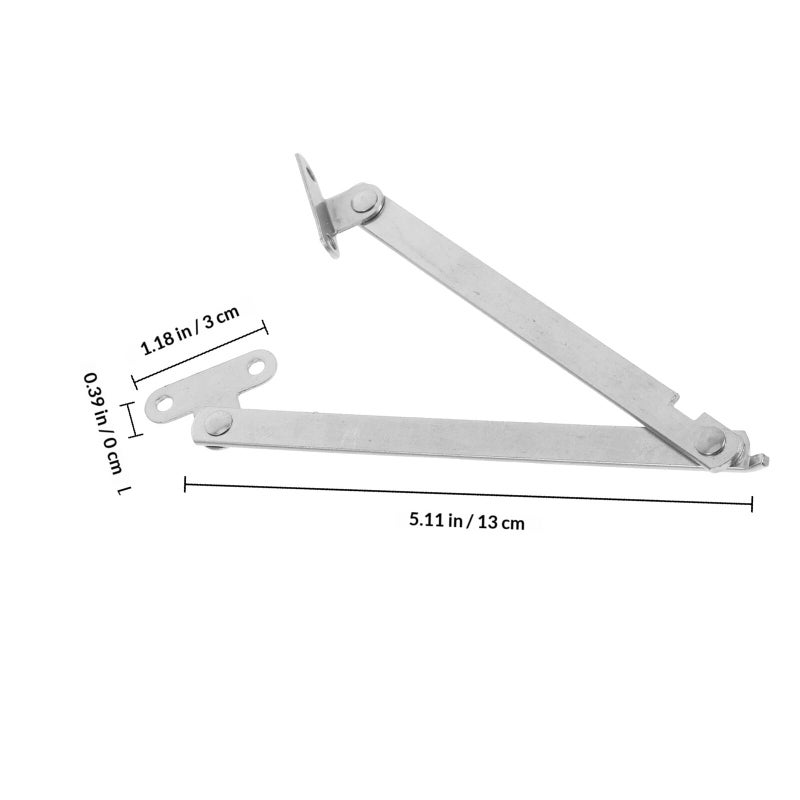 Heavy Duty Iron Folding Cabinet Hinges Adjustable Support Bracket 4 Pack - Image 3