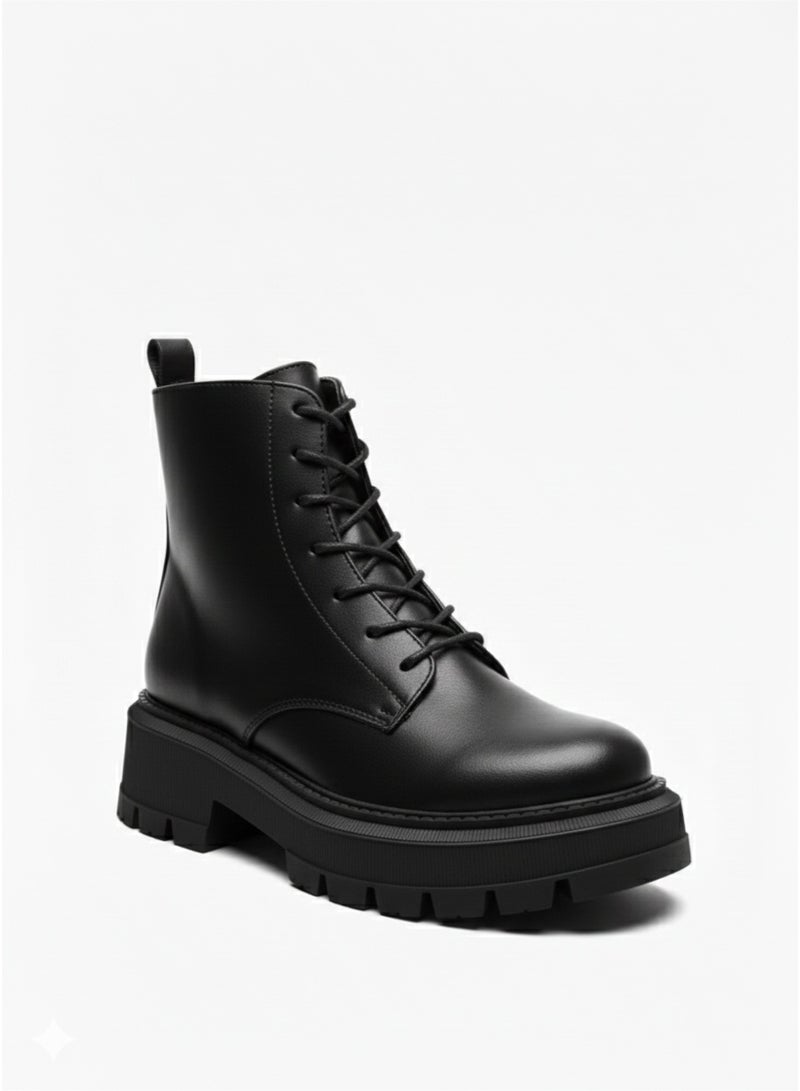 لايف ستيلاش  بياده نعل متوسط جلد بسوستة  - اسود E-110 - Image 4