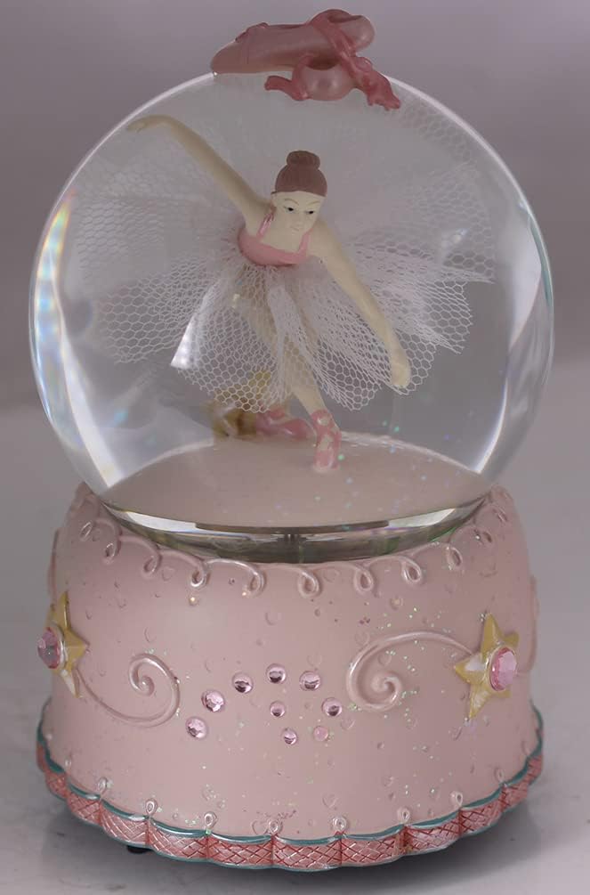 Singeek Swan Lake Music Box Ballerina Color Changing Lights Handpainted Dancing Ballerina Snow Globe Ballet Recital Gifts for Girls, Daughter, Granddaughter - Image 2