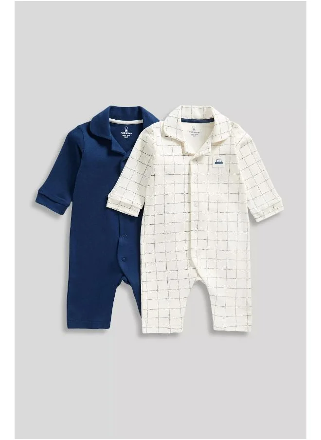 mothercare All-in-One Baby Pyjamas - 2 Pack