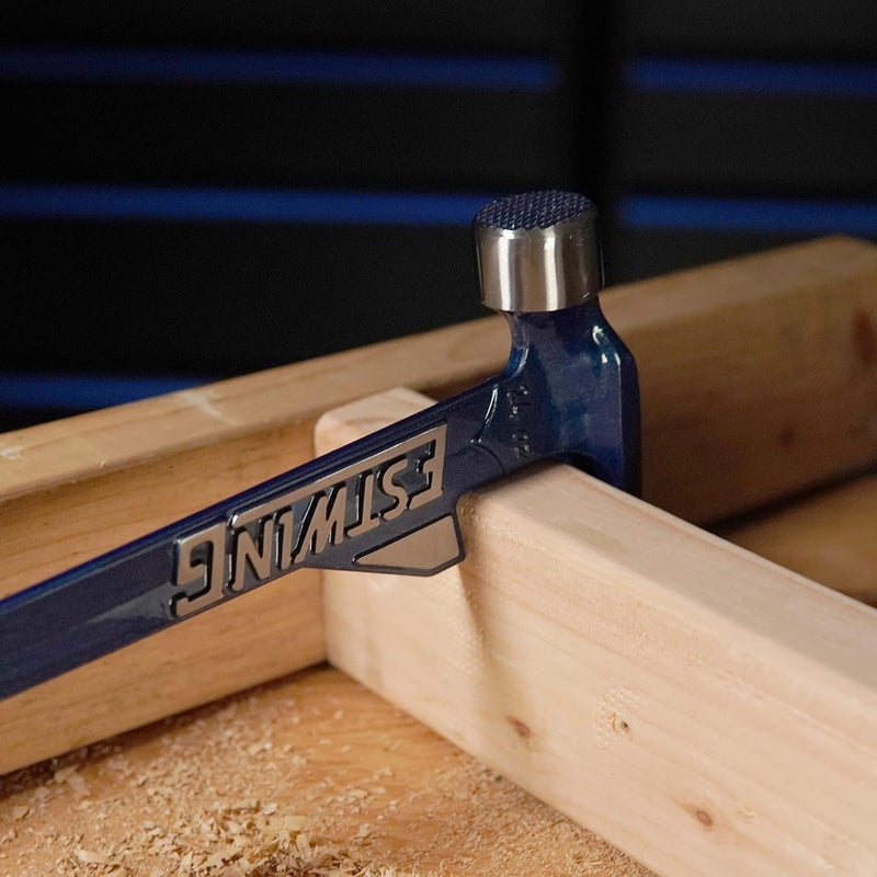 Estwing Hammertooth Hammer - 24 oz Long Handle Straight Rip Claw with Milled Face & Shock Reduction Grip - E6-24TM - Image 4