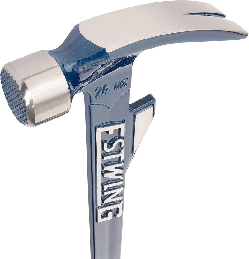 Estwing Hammertooth Hammer - 24 oz Long Handle Straight Rip Claw with Milled Face & Shock Reduction Grip - E6-24TM - Image 3