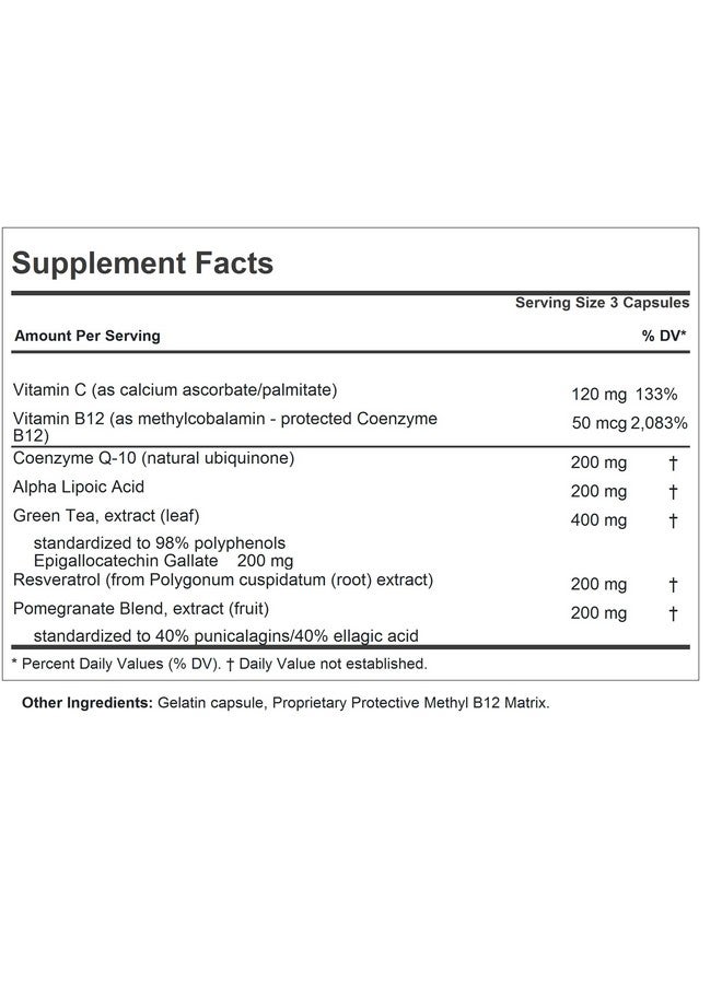 ANDREW LESSMAN Andrew's Five Favorites 30 Capsules - Provides 200mg Each of Coenzyme Q-10, Resveratrol, EGCG, Pomegranate and Alpha Lipoic Acid, Powerful Anti-Oxidant Support, No Additives - Image 2