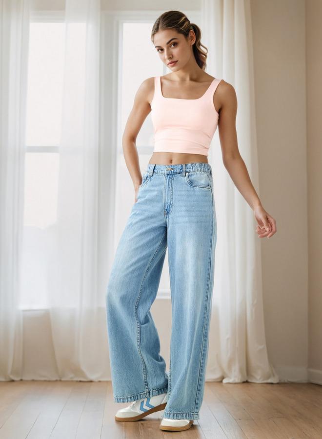 Splash FAV Square Neck Crop Tank Top - Image 2