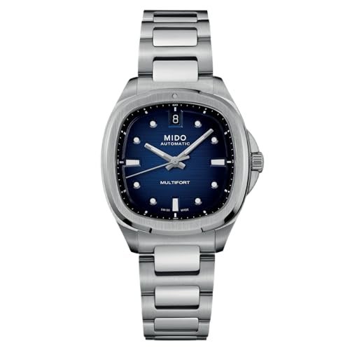 MIDO Multifort TV 35 - Swiss Automatic Watch for Men & Women - Blue Dial - Case 35mm - M0493071104100 - Image 3