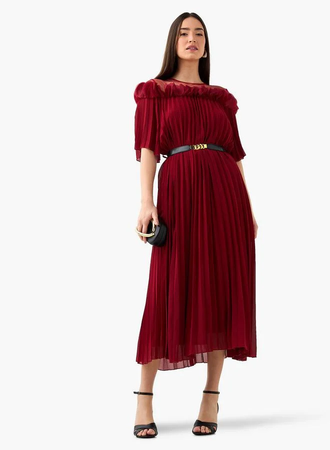 2Xtremz 2Xtremz Pleated Belted Dress