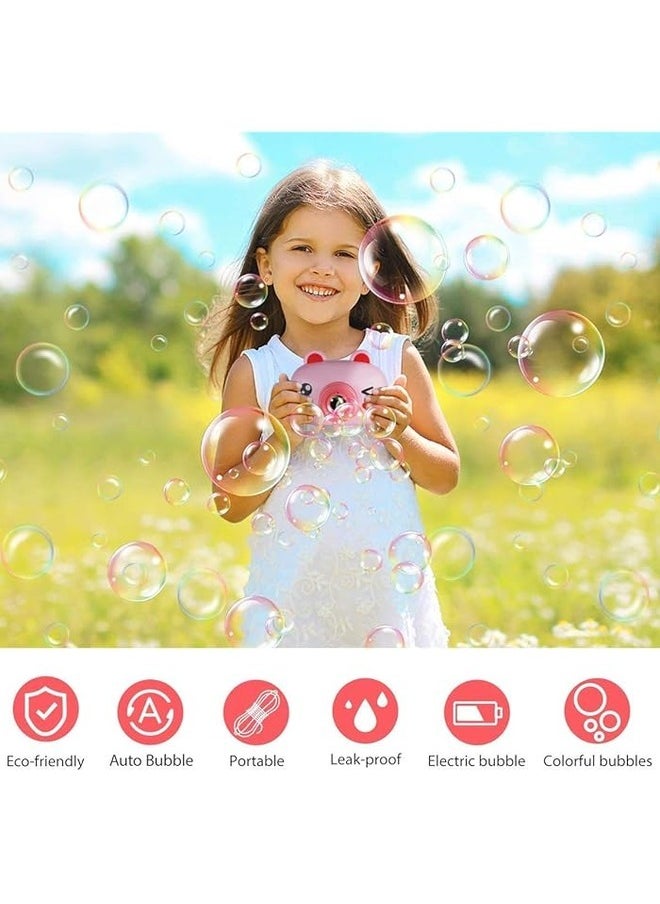 صندوق العاب آلات الفقاعات صانع الفقاعات الأوتوماتيكي كاميرا منفاخ للأطفال، لعبة صيفية مفضلة للحفلات  - Image 3