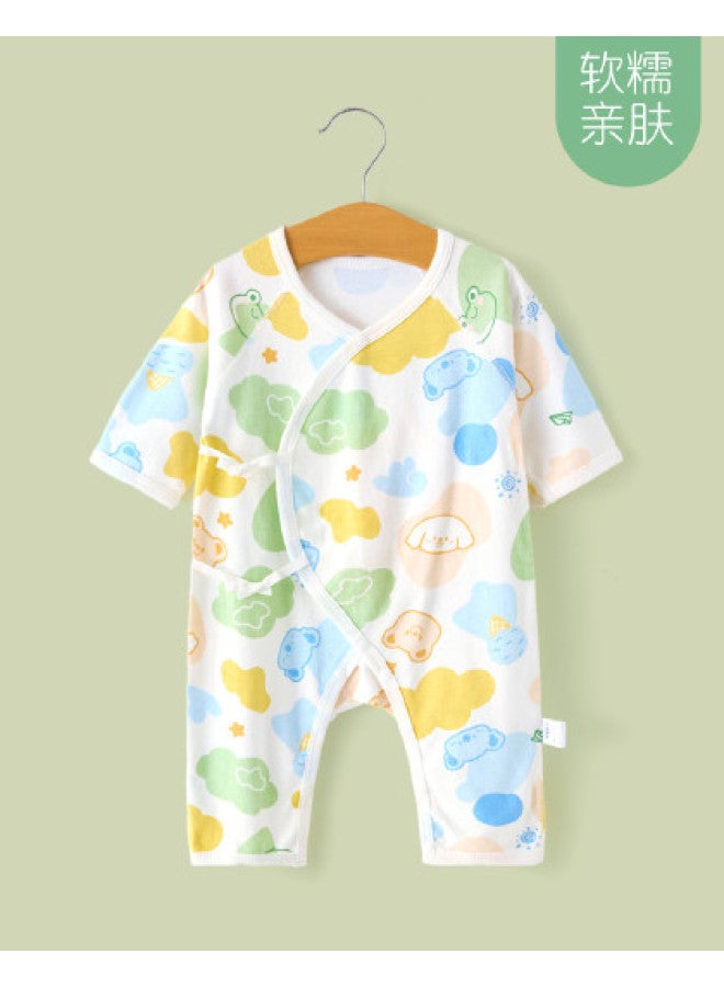 Doxiluka Baby Clothes, Spring And Autumn Long-sleeved Newborn Kimono-style Bodysuits, Class A Pure Cotton, Soft Infant Undershirts For Small Months - Image 1
