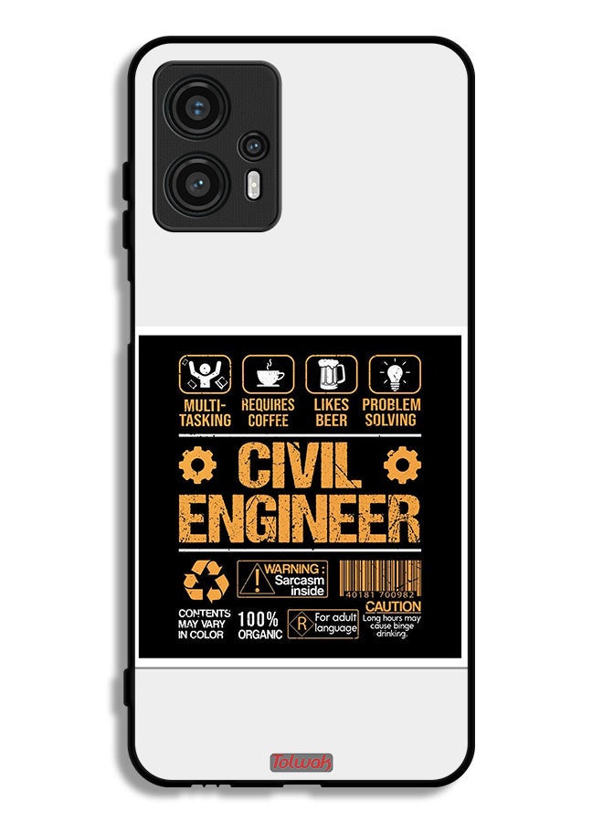 Tolwak Motorola Moto G13 Protective Case Cover Civil Engineer Sticker - Image 1