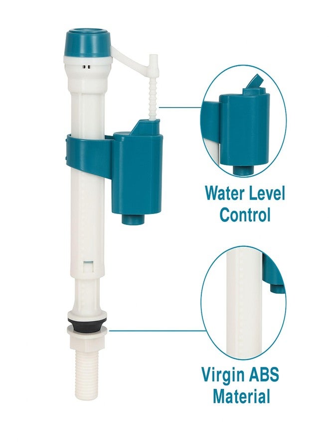 Prem's Big High-Pressure Anti-Siphon Ball Cock Fill Valve, Adjustable 7-11" Fit, Anti-Siphon Backflow Protection, Universal for One- & Two-Piece Toilets, White - Image 5