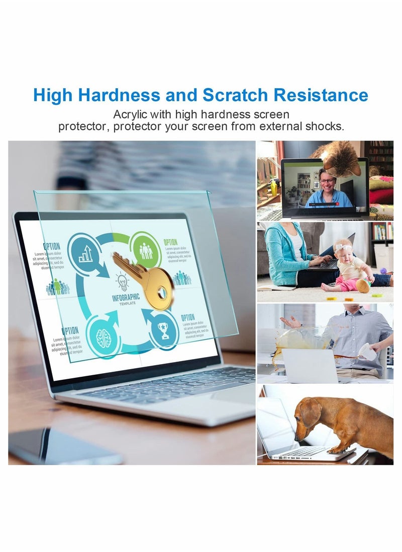 Y&D 15.6 Inch Blue Light Screen Protector Panel Eye Protection Anti Scratch Easy Hanging Type Acrylic for All Laptop  - Image 4