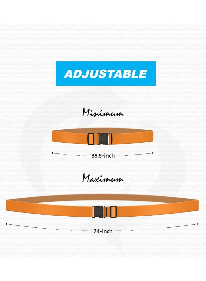 BenQuand 2 Pcs Suitcase Straps/Bright Color Adjustable Luggage Belts/Orange Luggage Straps for Suitcases - Image 4