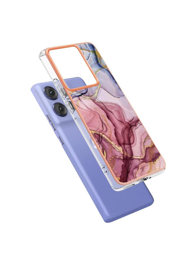 اس-توب جراب لهاتف Motorola Edge 50 Pro، جراب IMD مزدوج الجوانب من الرخام المطلي بالكهرباء - Image 4