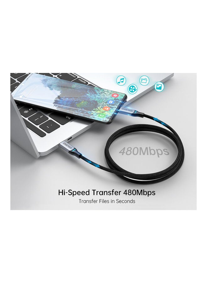 CHOETECH 1.8-Meter USB C To USB C Cable 100W - Image 1