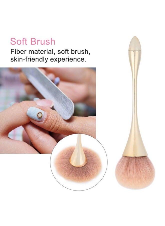 Semme Nail Art Brush Nail Dust Removal Brush Long Handle Manicure Nail Art Tools Nail Powder Cleaning Brush  - Image 3